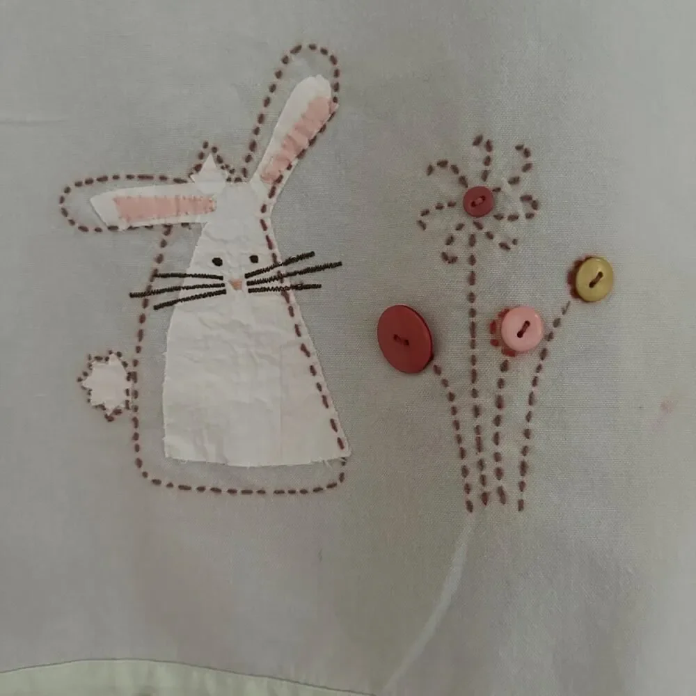 Sur La Table Easter Embroidered Appliqué Cotton Tea Towels set of 3 NWT